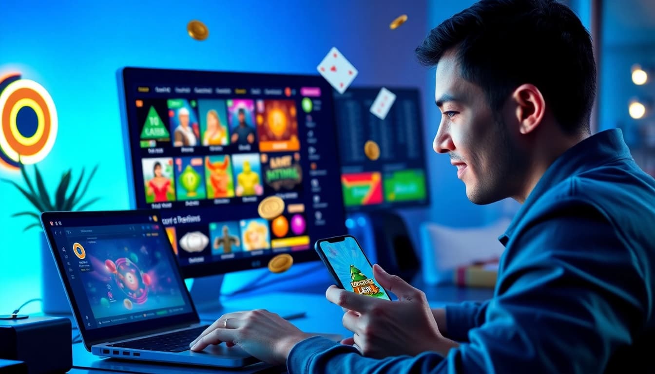 Online gaming interface showcasing SV66 BET with various games and user interaction.