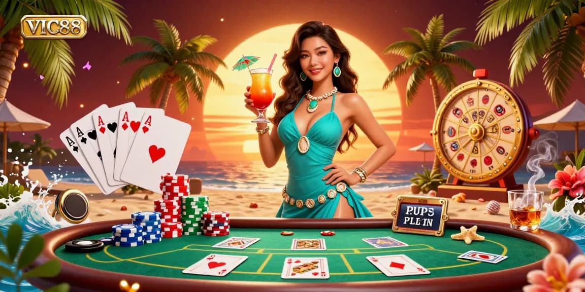 Experience the excitement of VIC88 with vibrant casino visuals and engaging gameplay elements.
