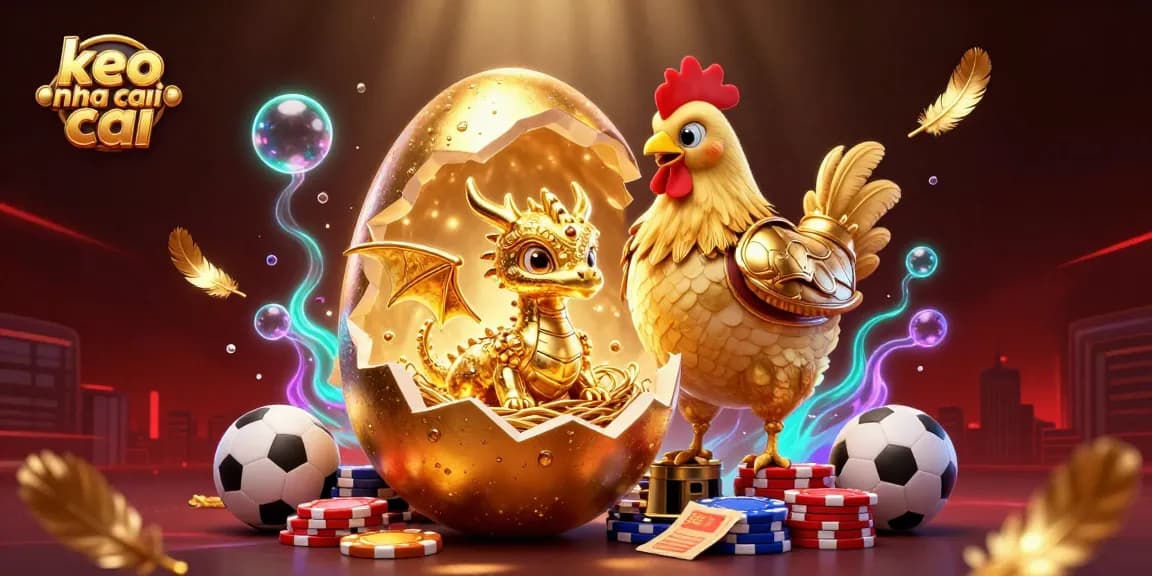 Experience thrilling sports betting excitement with keo nha cai, featuring dynamic elements like sports balls and betting slips.