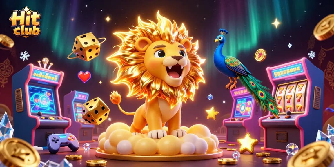 Engage in thrilling games at Hit club with colorful arcade elements and luxurious surroundings.