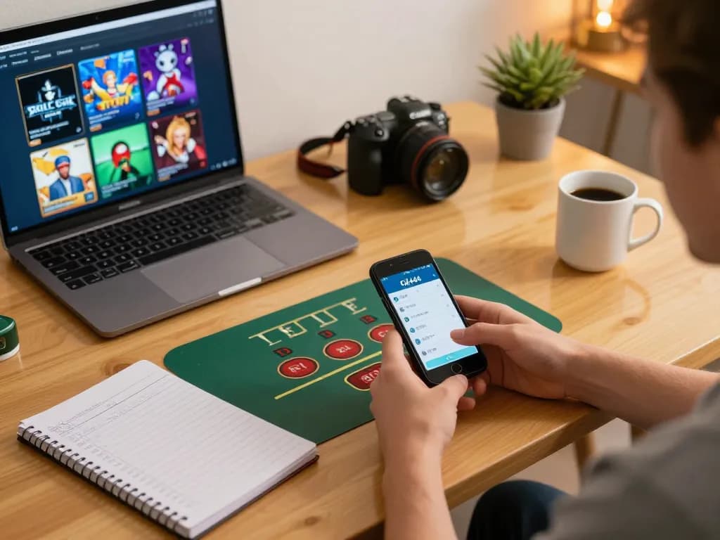 Player enjoying CK444 live dealer game on mobile with bankroll notes visible.