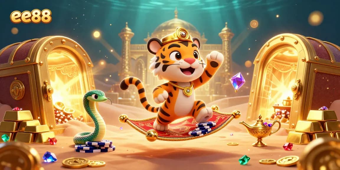 Experience thrilling gameplay at ee88 with our magical Arabian Nights casino scene.