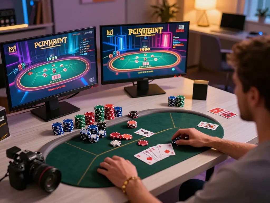 Playing engaging online casino games on multiple screens with RR88, showcasing an immersive gaming experience
