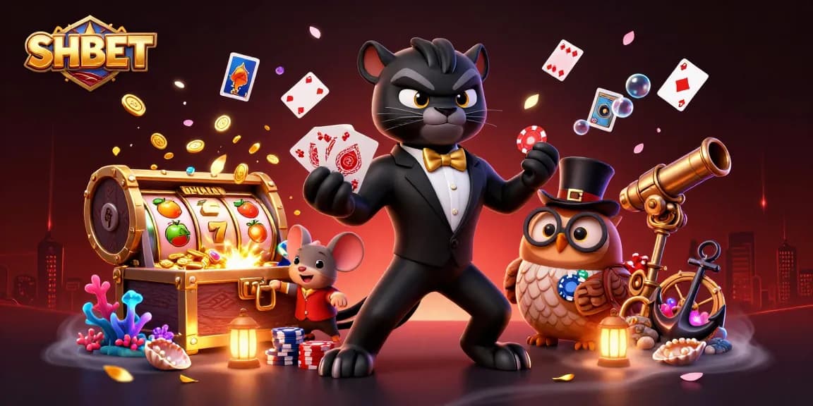 Experience exciting gameplay at SHBET featuring elegant card dealing and vibrant casino elements.