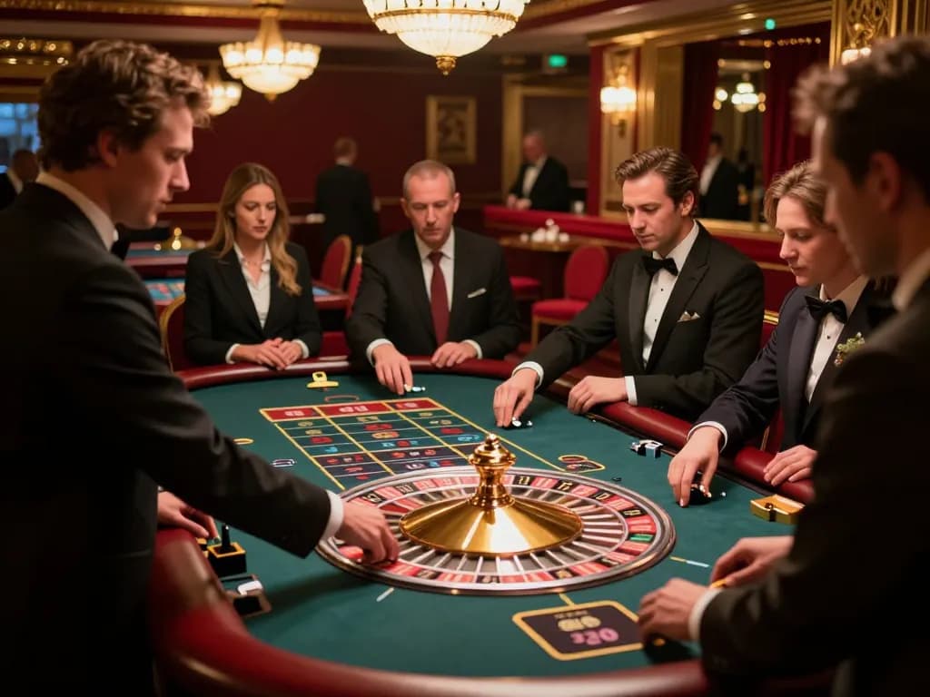 Exciting gameplay at nhà cái F168 with players placing bets at a vibrant roulette table