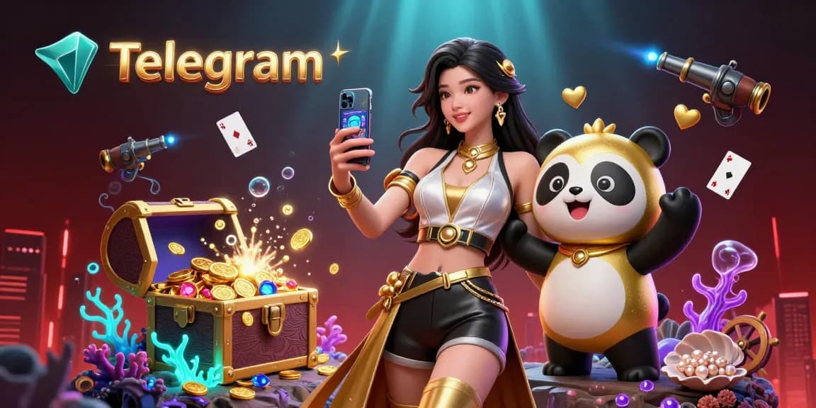 体验 Telegram 赌场游戏的刺激,生动插图突出乐趣与互动。