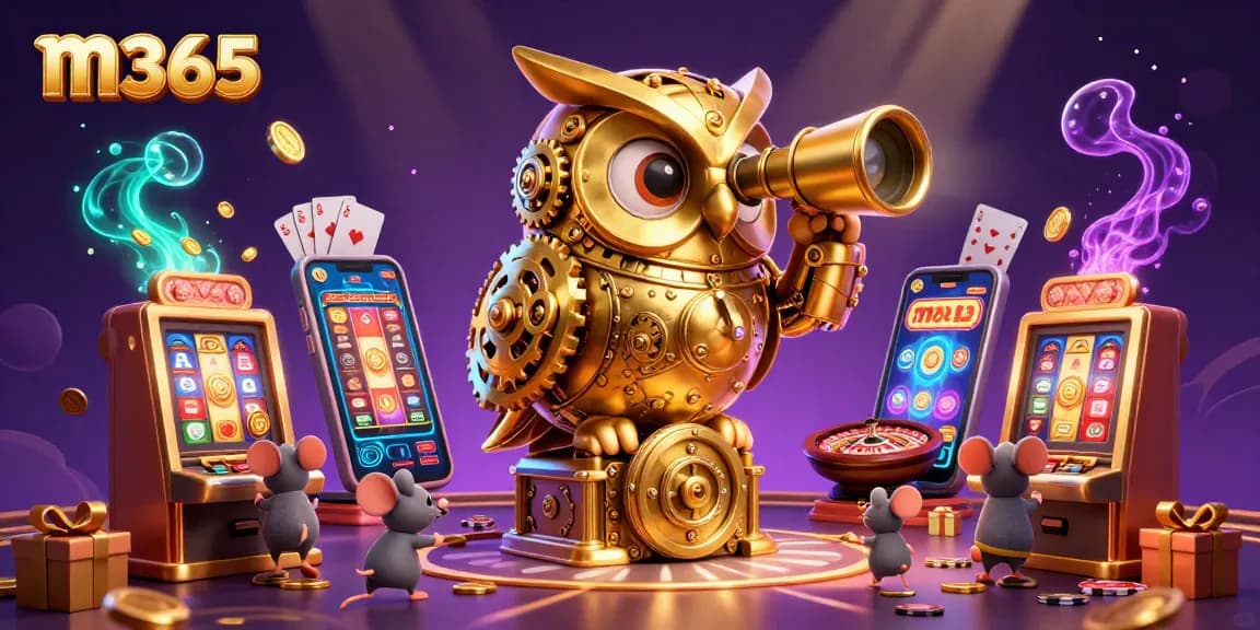 Experience thrilling m365 gameplay with a vibrant 3D casino scene filled with action-packed elements.