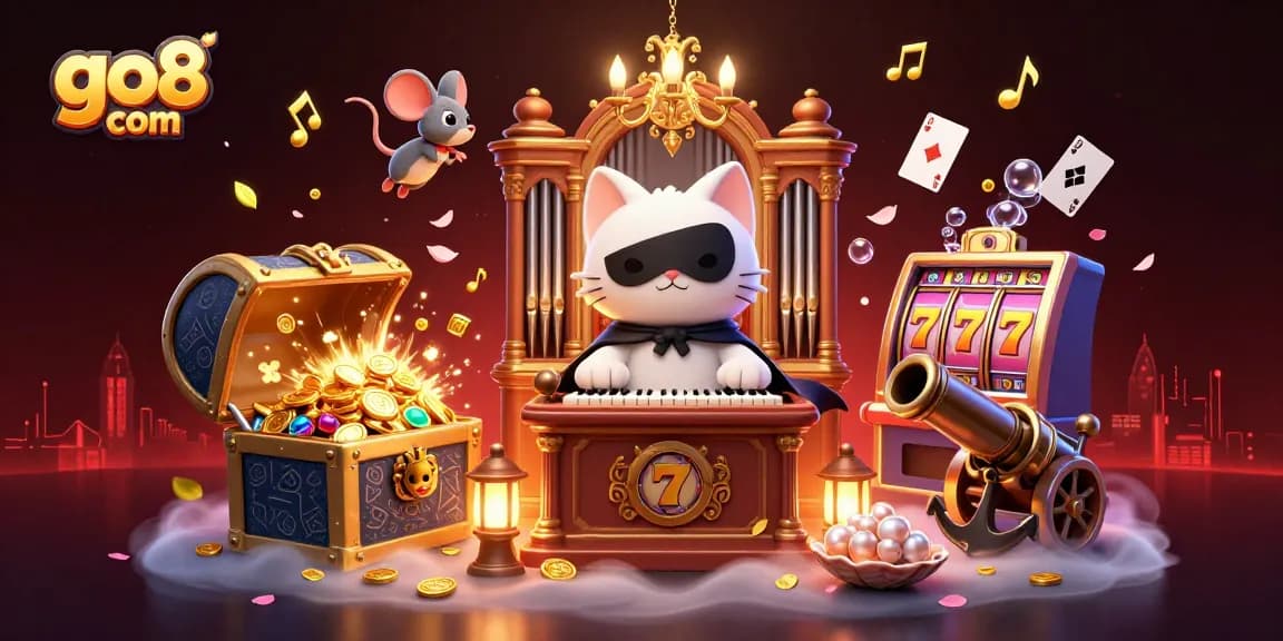 Engage with exciting gameplay action at go8 com, featuring illuminated slots, vibrant characters, and winning moments.