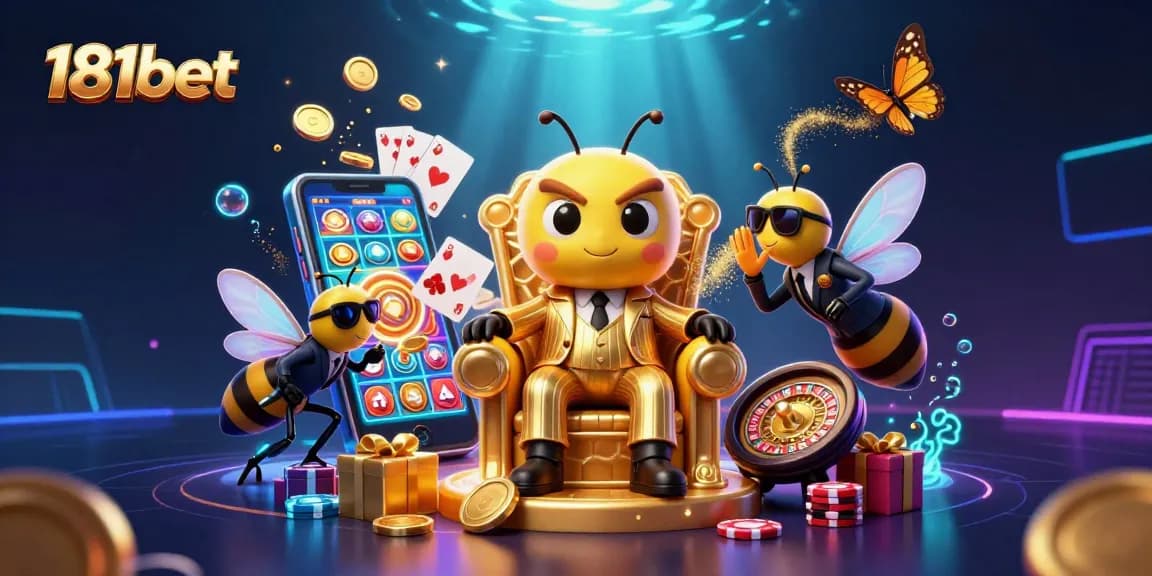 Experience thrilling gambling adventures with 181bet as a cartoon bumblebee mob boss leads the action.
