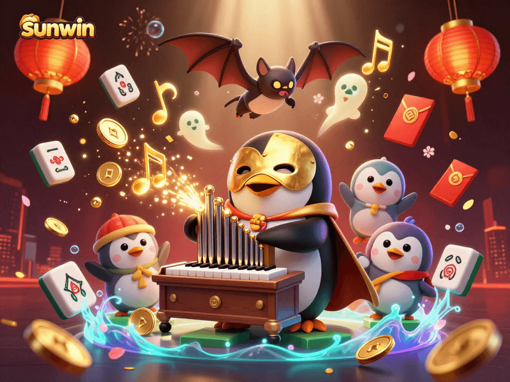 Experience gaming action with sunwin as the phantom opera penguin plays for riches.