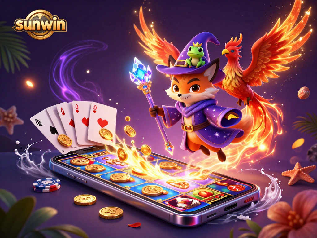 Play vibrant slots with sunwin in a magical 3D scene of wizardry and winning