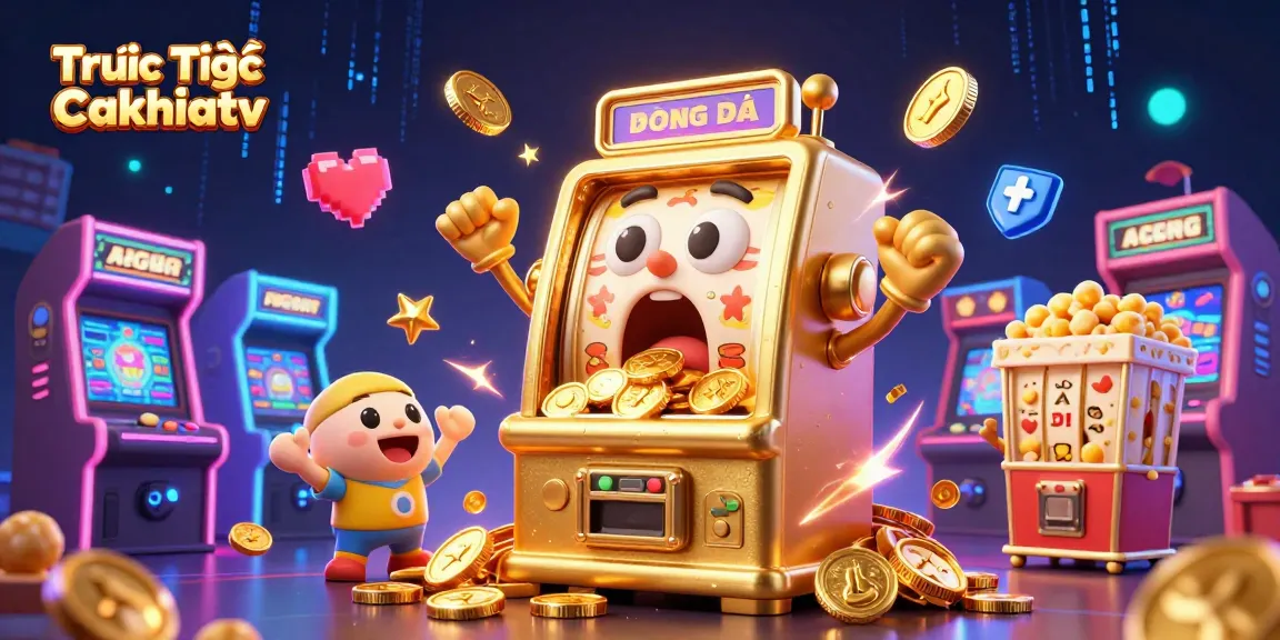 Experience Trực Tiếp Bóng Đá Cakhiatv with thrilling casino-themed characters celebrating a jackpot
