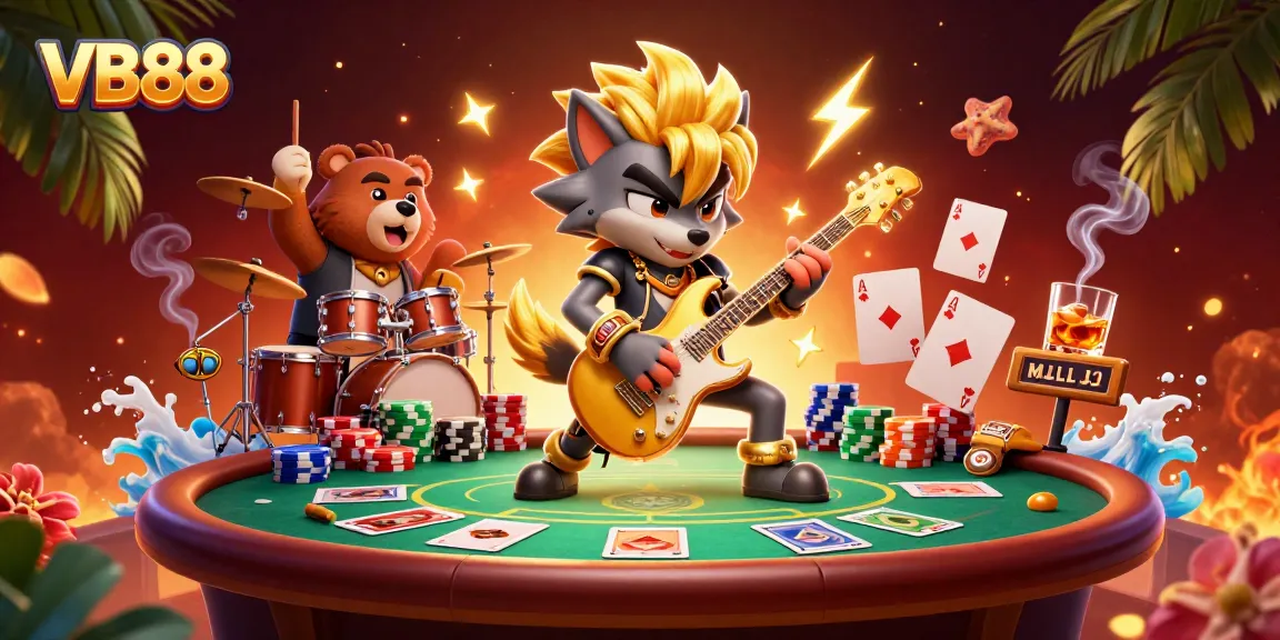 Engage with VB88 and experience thrilling live casino action with our vibrant dynamic illustration.