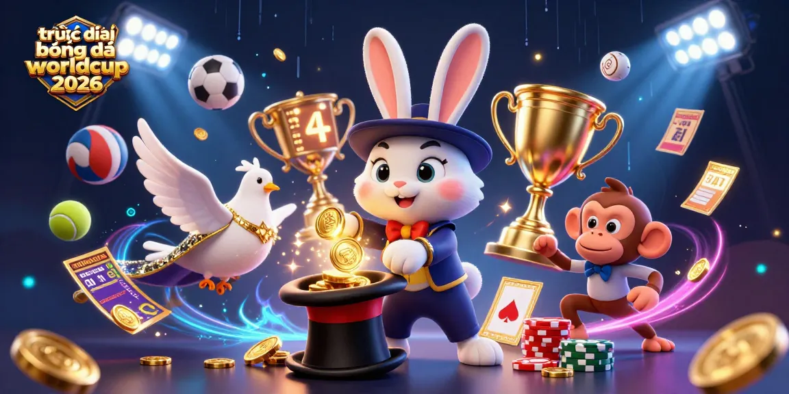 Experience trực tiếp bóng đá worldcup 2026 with dynamic sports betting elements in a vibrant illustration.