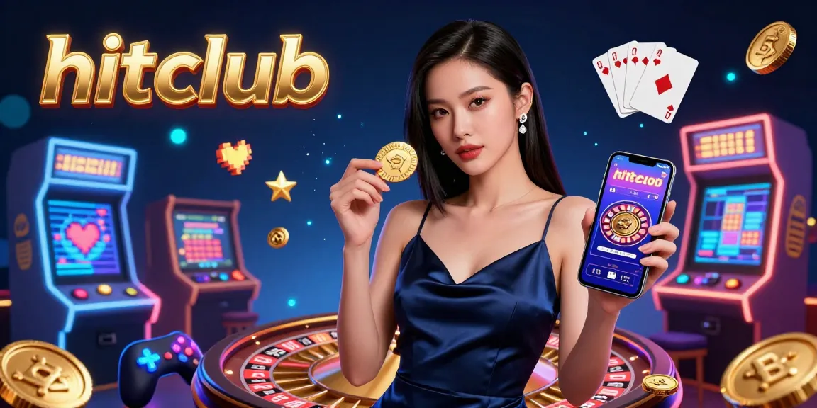 Experience the thrill of hitclub with a stunning Asian woman at a casino, showcasing vibrant 3D gaming elements.