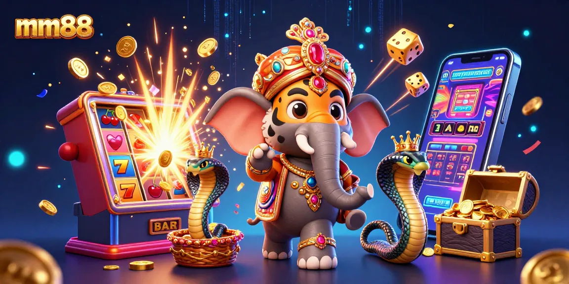 Experience thrilling mm88 online gambling with vibrant characters and energetic casino elements.