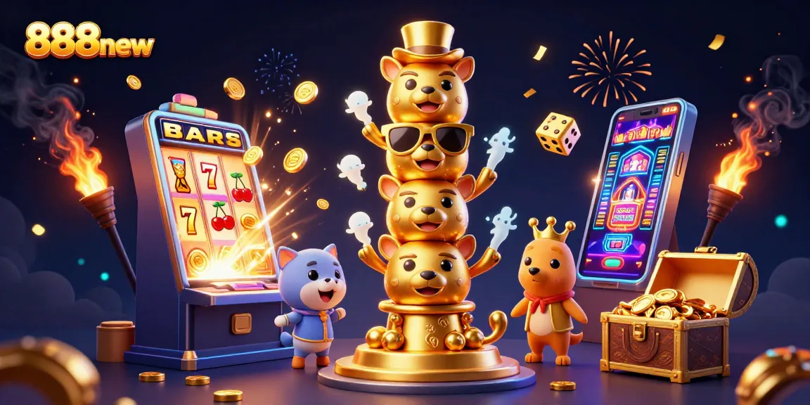 Win big with 888new at our online casino, featuring vibrant 3D slots and engaging game elements.