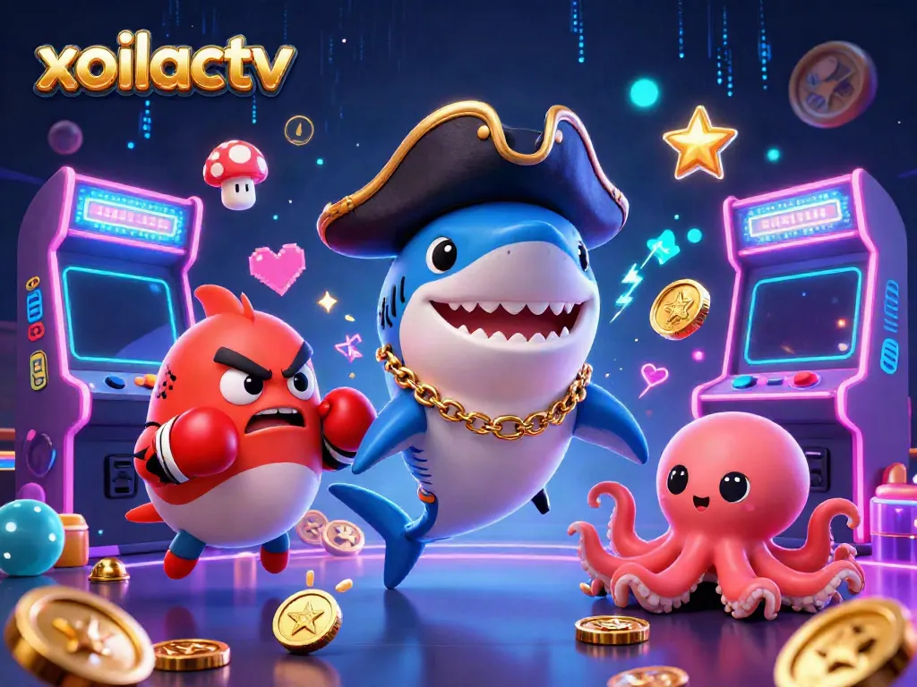 Xoilactv engages players with exciting 3D cartoon characters in a vibrant casino themed environment.