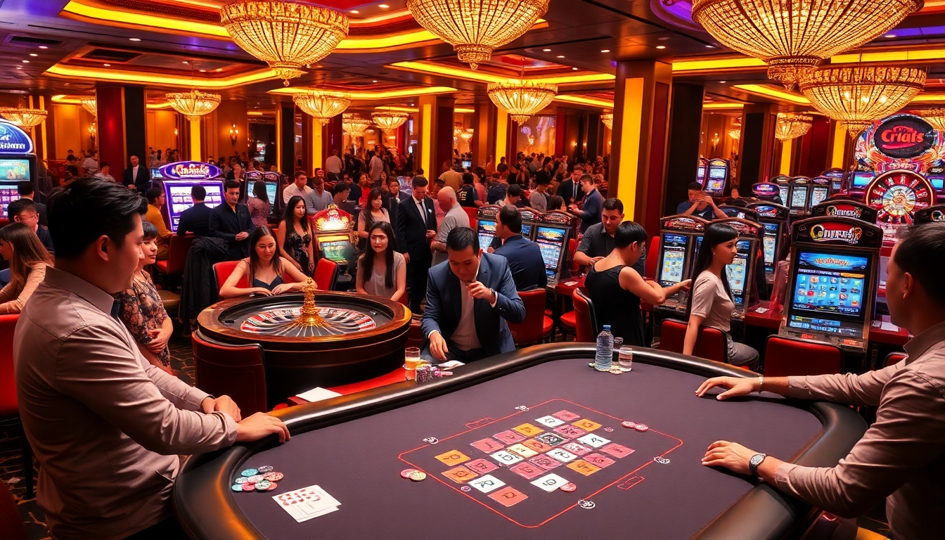 Experience thrilling gambling action at five88 .vin with vibrant poker and roulette tables.