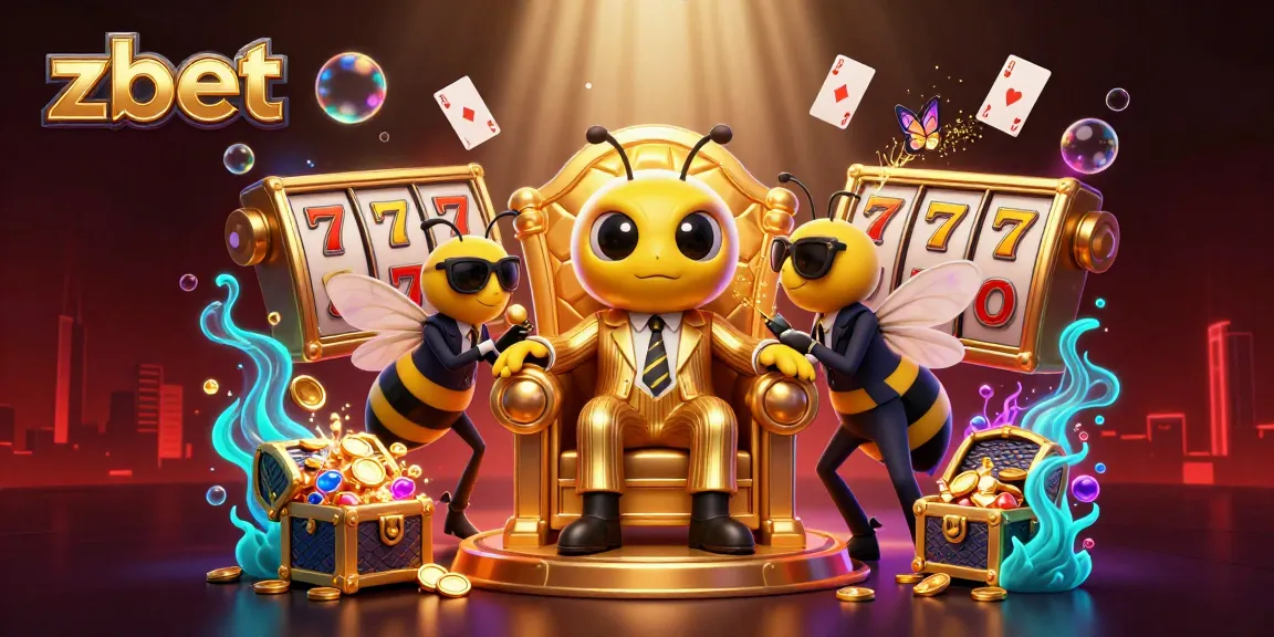 Experience winning slots at zbet with delightful characters in vibrant casino scene