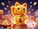 Experience the thrill of uu88 with a vibrant lucky cat illustration featuring cascading coins and casino elements.