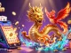 Experience the excitement of xổ số 33win with a fierce dragon, phoenix, and koi fish amid lottery vibes.