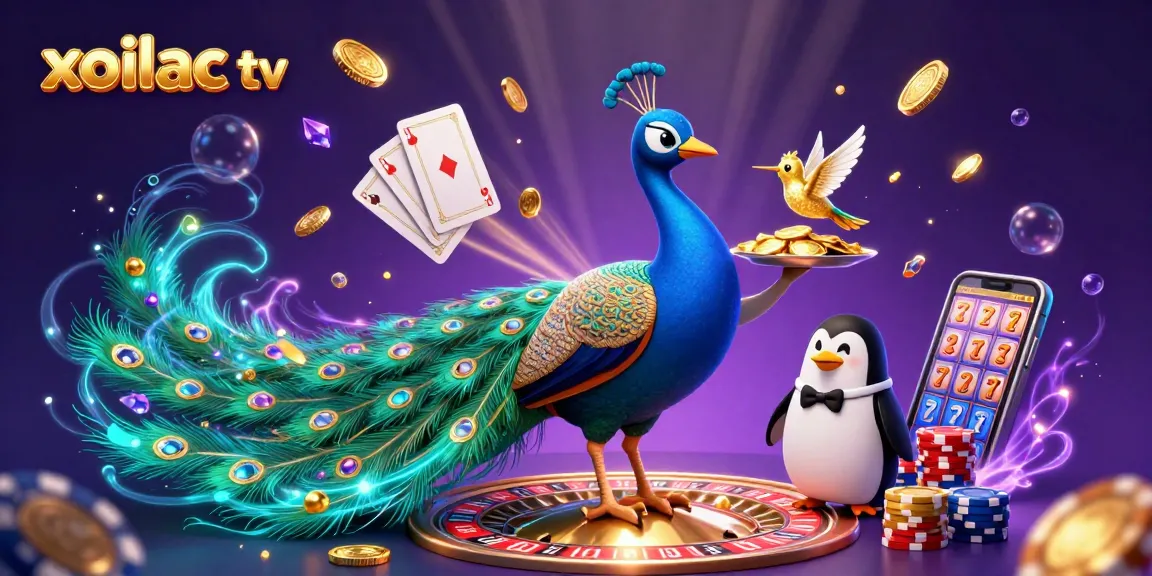 Xoilac tv captivates viewers with live betting action, vibrant casino scenes, and gem-encrusted characters.
