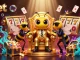 Experience winning slots at zbet with delightful characters in vibrant casino scene